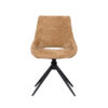 LABEL51 Eetkamerstoel Marlow - Cognac - Elite - Black Frame - Afbeelding 4