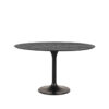 LABEL51 Eetkamertafel Otto - Zwart - Mangohout - 130 cm - Rond - Afbeelding 3