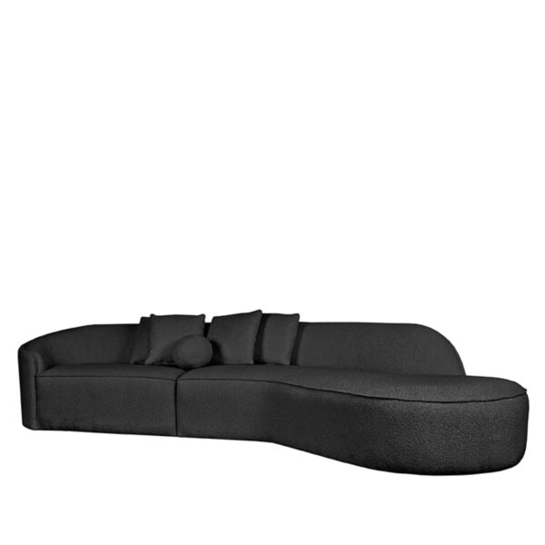 LABEL51 Bank Flori - Antraciet - Boucle - 4-Zits - Afbeelding 3