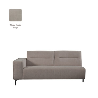 LABEL51 Bank Nero - Taupe - Micro Suede - 2,5-Zits Arm Links Voorstaand - Afbeelding 3