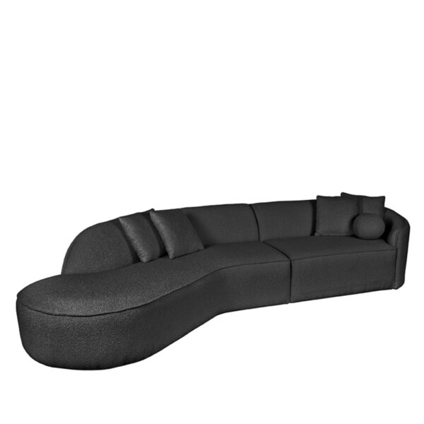 LABEL51 Bank Stelvio - Antraciet - Boucle - 4-Zits - Afbeelding 4