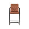 LABEL51 Barkruk Denmark - Cognac - Microfiber - Zithoogte 67 - Afbeelding 2