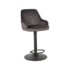 LABEL51 Barkruk Fender - Antraciet - Velours - Zithoogte 64-84 - Afbeelding 3