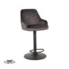 LABEL51 Barkruk Fender - Antraciet - Velours - Zithoogte 64-84