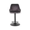 LABEL51 Barkruk Fender - Antraciet - Velours - Zithoogte 64-84 - Afbeelding 7