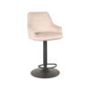 LABEL51 Barkruk Fender - Naturel - Velours - Zithoogte 64-84 - Afbeelding 3