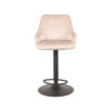 LABEL51 Barkruk Fender - Naturel - Velours - Zithoogte 64-84 - Afbeelding 5