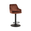 LABEL51 Barkruk Fender - Rust - Velours - Zithoogte 64-84 - Afbeelding 3