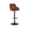 LABEL51 Barkruk Fender - Rust - Velours - Zithoogte 64-84 - Afbeelding 4