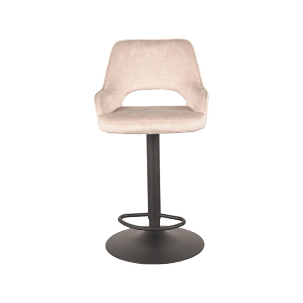 LABEL51 Barkruk Fer - Naturel - Velours - Zithoogte 64-84 - Afbeelding 5