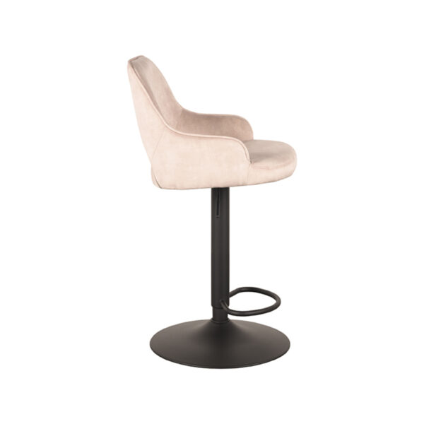 LABEL51 Barkruk Fer - Naturel - Velours - Zithoogte 64-84 - Afbeelding 7