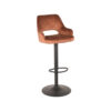 LABEL51 Barkruk Fer - Rust - Velours - Zithoogte 64-84 - Afbeelding 4