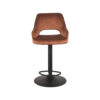 LABEL51 Barkruk Fer - Rust - Velours - Zithoogte 64-84 - Afbeelding 5