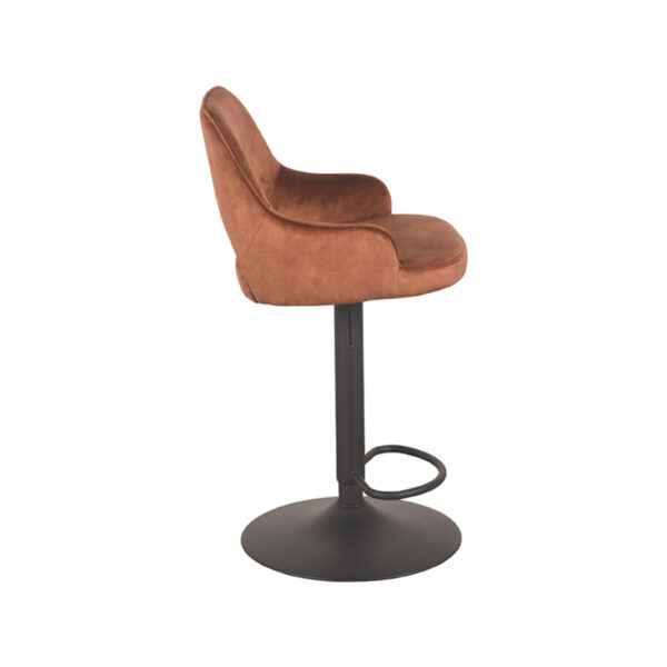LABEL51 Barkruk Fer - Rust - Velours - Zithoogte 64-84 - Afbeelding 7