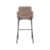 LABEL51 Barkruk Joni - Taupe - Micro Suede - Zithoogte 78 - Afbeelding 6