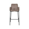 LABEL51 Barkruk Joni - Taupe - Micro Suede - Zithoogte 78 - Afbeelding 4