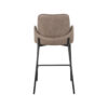 LABEL51 Barkruk Joni - Taupe - Micro Suede - Zithoogte 65 - Afbeelding 6