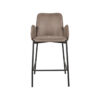 LABEL51 Barkruk Joni - Taupe - Micro Suede - Zithoogte 65 - Afbeelding 4