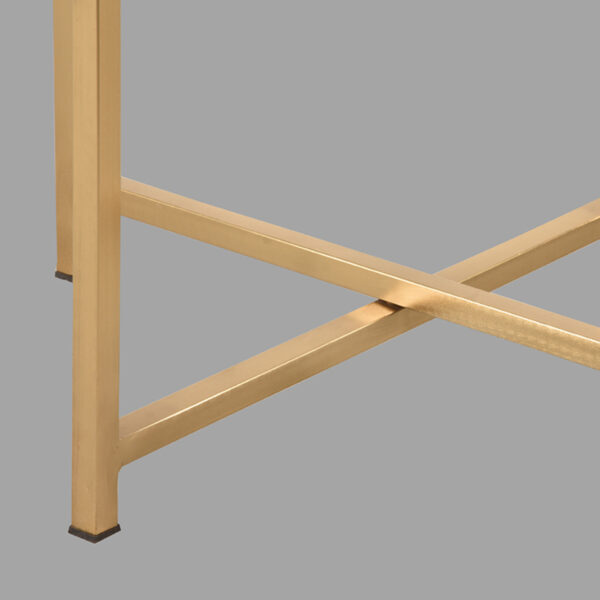 LABEL51 Bijzettafel Dox - Espresso - Mangohout - 40 cm Goud - Afbeelding 5
