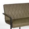 LABEL51 Eetkamerbank Denmark - Army green - Microfiber - 155 cm - Afbeelding 5