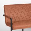 LABEL51 Eetkamerbank Denmark - Cognac - Microfiber - 155 cm - Afbeelding 5