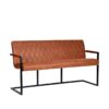 LABEL51 Eetkamerbank Denmark - Cognac - Microfiber - 155 cm