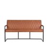 LABEL51 Eetkamerbank Denmark - Cognac - Microfiber - 155 cm - Afbeelding 2