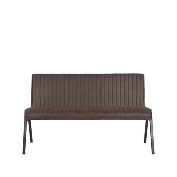 LABEL51 Eetkamerbank Matz - Antraciet - Microfiber - 145 cm - Afbeelding 2