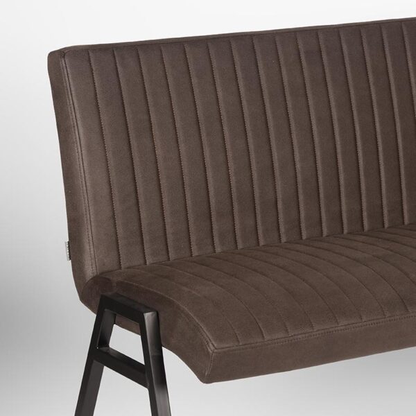 LABEL51 Eetkamerbank Matz - Antraciet - Microfiber - 175 cm - Afbeelding 4