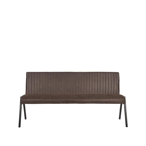 LABEL51 Eetkamerbank Matz - Antraciet - Microfiber - 175 cm - Afbeelding 2