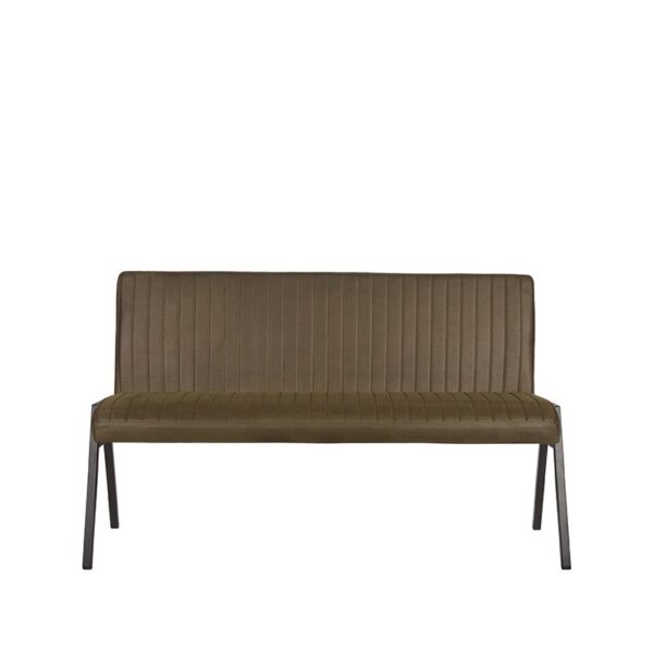 LABEL51 Eetkamerbank Matz - Army green - Microfiber - 145 cm - Afbeelding 2