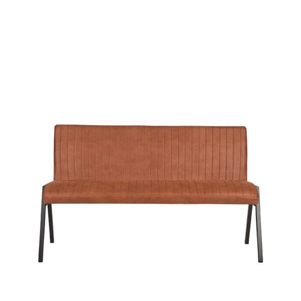 LABEL51 Eetkamerbank Matz - Cognac - Microfiber - 145 cm - Afbeelding 2