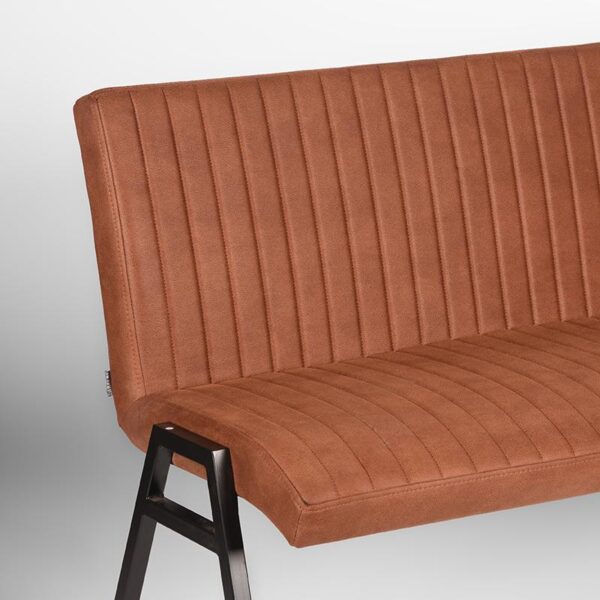 LABEL51 Eetkamerbank Matz - Cognac - Microfiber - 175 cm - Afbeelding 4