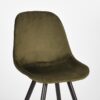 LABEL51 Eetkamerstoel Capri - Army green - Fluweel - Black Frame - Afbeelding 5