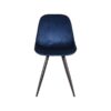 LABEL51 Eetkamerstoel Capri - Blauw - Fluweel - Black Frame - Afbeelding 2