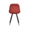 LABEL51 Eetkamerstoel Capri - Rood - Fluweel - Black Frame - Afbeelding 4