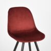 LABEL51 Eetkamerstoel Capri - Rood - Fluweel - Black Frame - Afbeelding 5