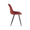 LABEL51 Eetkamerstoel Capri - Rood - Fluweel - Black Frame - Afbeelding 3