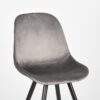 LABEL51 Eetkamerstoel Capri - Grijs - Fluweel - Black Frame - Afbeelding 5