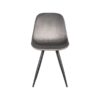 LABEL51 Eetkamerstoel Capri - Grijs - Fluweel - Black Frame - Afbeelding 2