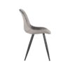 LABEL51 Eetkamerstoel Capri - Grijs - Fluweel - Black Frame - Afbeelding 4