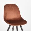 LABEL51 Eetkamerstoel Capri - Rust - Fluweel - Black Frame - Afbeelding 5