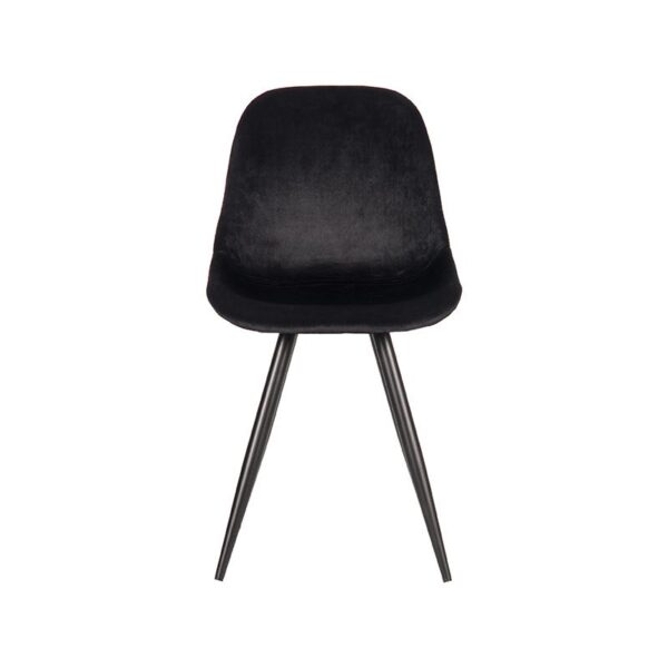 LABEL51 Eetkamerstoel Capri - Zwart - Fluweel - Black Frame - Afbeelding 2