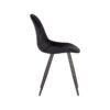 LABEL51 Eetkamerstoel Capri - Zwart - Fluweel - Black Frame - Afbeelding 3