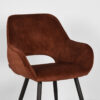 LABEL51 Eetkamerstoel Fer - Rust - Velours - Black Frame - Afbeelding 6
