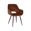 LABEL51 Eetkamerstoel Fer - Rust - Velours - Black Frame