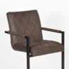 LABEL51 Eetkamerstoel Denmark - Antraciet - Microfiber - Black Frame - Afbeelding 5