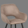 LABEL51 Eetkamerstoel Fer - Taupe - Micro Suede - Black Frame - Afbeelding 6
