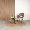 LABEL51 Eetkamerstoel Fer - Taupe - Micro Suede - Black Frame - Afbeelding 7