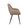 LABEL51 Eetkamerstoel Fer - Taupe - Micro Suede - Black Frame - Afbeelding 4
